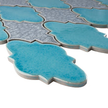 TRPCG-11 Roman Art Blue and Grey Crashed Glass Mosaic Tile