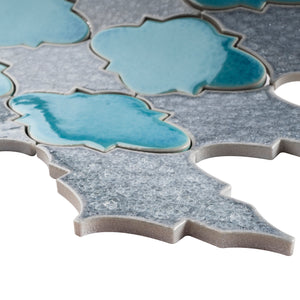 TRPCG-11 Roman Art Blue and Grey Crashed Glass Mosaic Tile