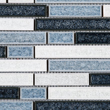TRPCG-01 Roman Art Blue Small Brick Crashed Glass Mosaic Tile