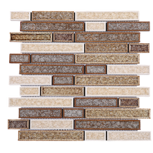 TRPCG-04 Roman Art Brown Small Brick Crashed Glass Mosaic Tile