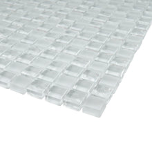 TFG-09 5/8x5/8 White mini dot penny square glass mosaic tile backsplash