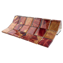 TSLG-03 2x2 Maple red glass mosaic tile backsplash for kitchen and bath