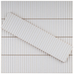 SO-WHS-C Soldeu 3" x 12"  Cream White Ceramic Polished Subway Wall Tile