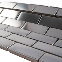 TSSLG-01 1x2 Birck Stainless Steel Mosaic Tile