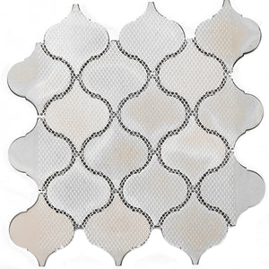 TSSLG-04 Stainless Steel Grand Lantern Shaped Arabesque Baroque Mosaic Tile Sheet