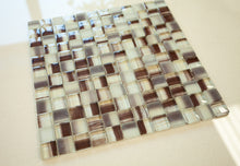 brown backsplash glass tile