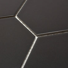 TPMG-04 4"Grey Black Large Hexagon Porcelain Mosaic Tile (Matt)