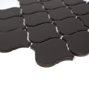 TPMG-06 3" Black Lantern Porcelain Mosaic Tile (matt)