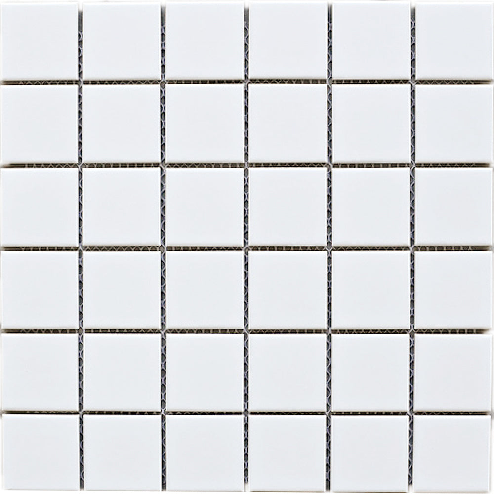 TPMG-08 2x2 White Porcelain Mosaic Tile (Matt)