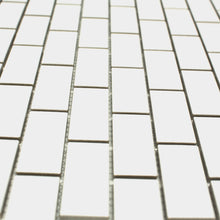 TPMG-15 White 1x2 Brick Porcelain Mosaic Tile (matt)