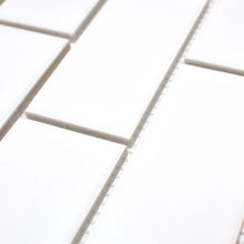 TPMG-16 White 2x4 Brick Porcelain Mosaic Tile (Matt)