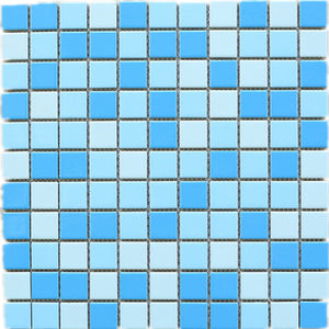 TPMG-19 1x1 Creamy Blue Square Porcelain Mosaic Tile Pool tile