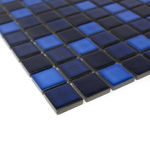 TPMG-20 1x1 Navy Blue Square Porcelain Mosaic Tile Pool Tile