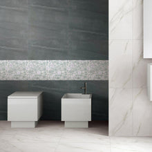 TBUBWG-01 Random Circle Glass Mix Stone Mosaic Tile in Mint Green and White