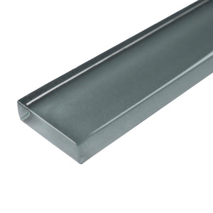 TCLING-01 Grey Glass pencil liner trim wall tile 1"x12", 1/2"x12"