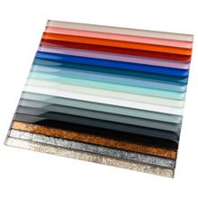 THCG-02 Beige glass liner trim wall tile 1"x12", 1/2"x12"