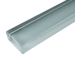 TCLING-05 Light grey glass pencil liner trim wall tile 1"x12", 1/2"x12"