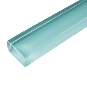 TCLING-10 Light Blue Glass Pencil Liner Trim Wall Tile Border 1"x12", 1/2"x12"