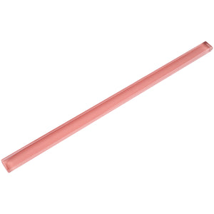 TCLING-14 Pink Glass Pencil Liner Wall Trim Border 1"x12" / 1/2"x12" - TILE GENERATION