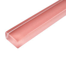 TCLING-14 Pink Glass Pencil Liner Wall Trim Border 1"x12" / 1/2"x12" - TILE GENERATION