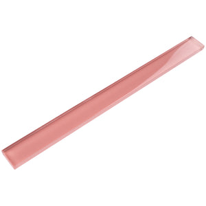 TCLING-14 Pink Glass Pencil Liner Wall Trim Border 1"x12" / 1/2"x12" - TILE GENERATION