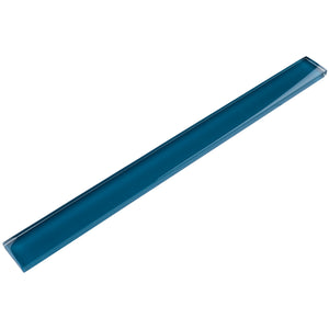 TCLING-15 Turquoise Glass Pencil Liner Trim Wall Tile Border 1"x12", 1/2"x12" TILE GENERATION
