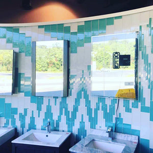 TCSBG-10 4x12 Tiffany Blue Glass Subway Tile