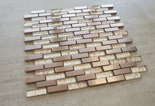 Copper bronze mosaic backsplash tile