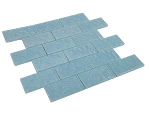 2x4 blue glass subway tile mosaic sheet kitchen and bath backsplash wall tile - tile generation