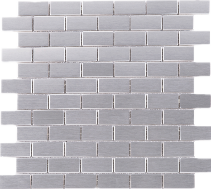 TDSG-09 1x2 Brick Stainless Steel Mosaic Tile - Kitchen and Bath