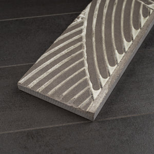 TULE-NIS LE LEGHE - Niello - Black Subway Tile 3 in. x 12 in Porcelain wall and Floor Tile