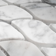 TWHCAG-08 Leaf Pattern White Carrara Marble Mosaic Tile