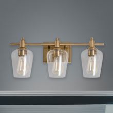 WL0001-3-03 3 Light Dimmable LED Vanity Light Modern Wall Sconces (Gold)