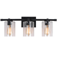 WL0002-3-01 3 Light Dimmable LED Vanity Light Modern Wall Sconces (Black)