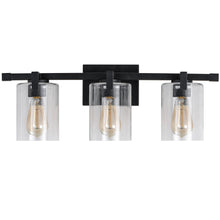 WL0002-3-01 3 Light Dimmable LED Vanity Light Modern Wall Sconces (Black)